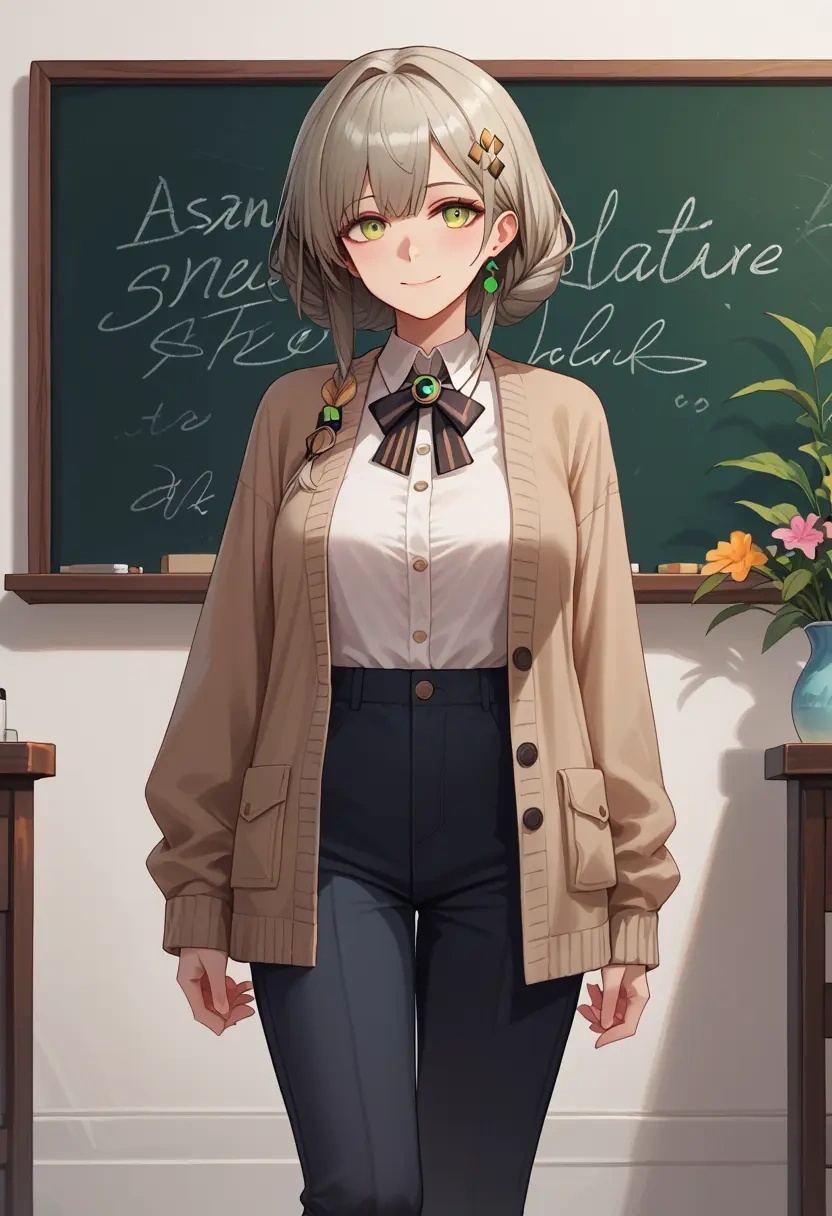 arknights,rosmontis_(arknights),teacher, sweater  - 