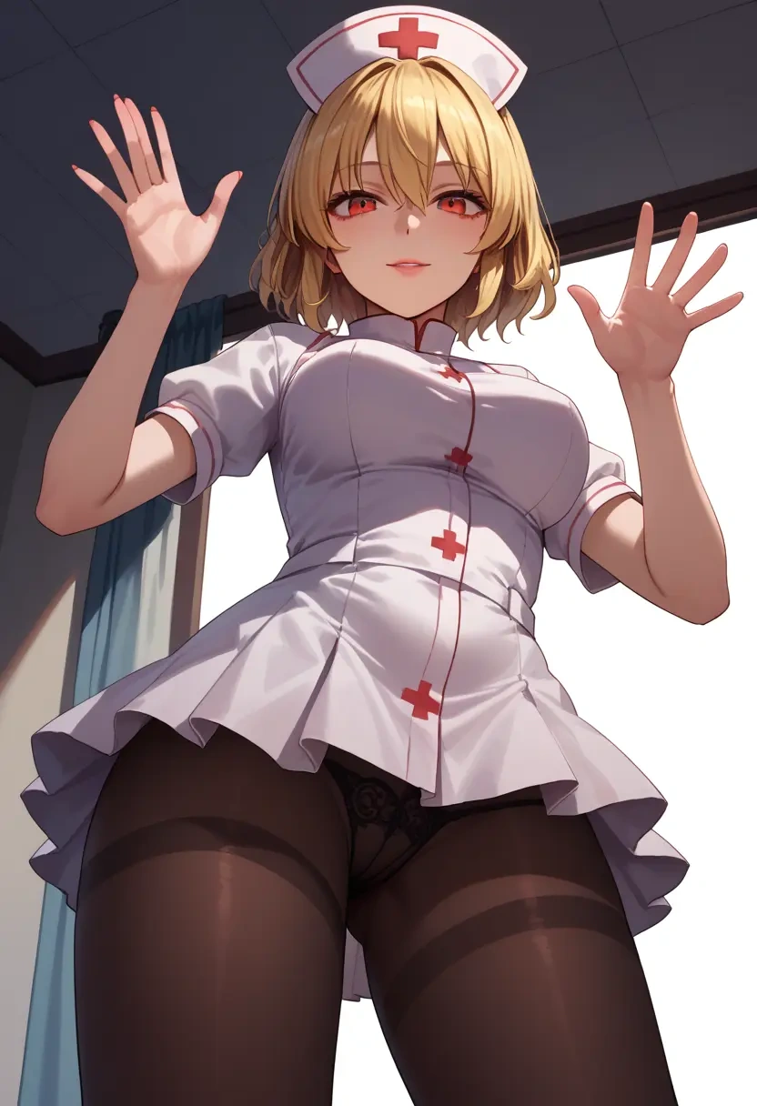 touhou,rumia,nurse pantyhose,mini skirt, sexy  - 