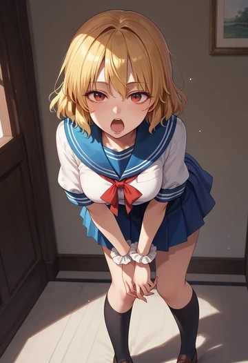 touhou,rumia,sailor, uniform  - AI generated anime art