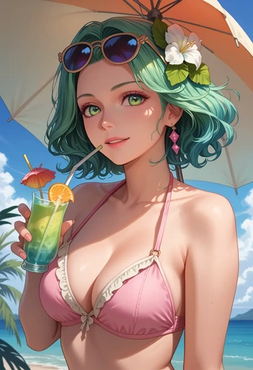 final_fantasy,rydia_(ff4),bikini  - AI generated anime art