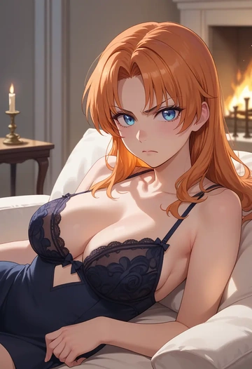 higurashi_no_naku_koro_ni,ryuuguu_rena,lingerie  - AI generated anime art