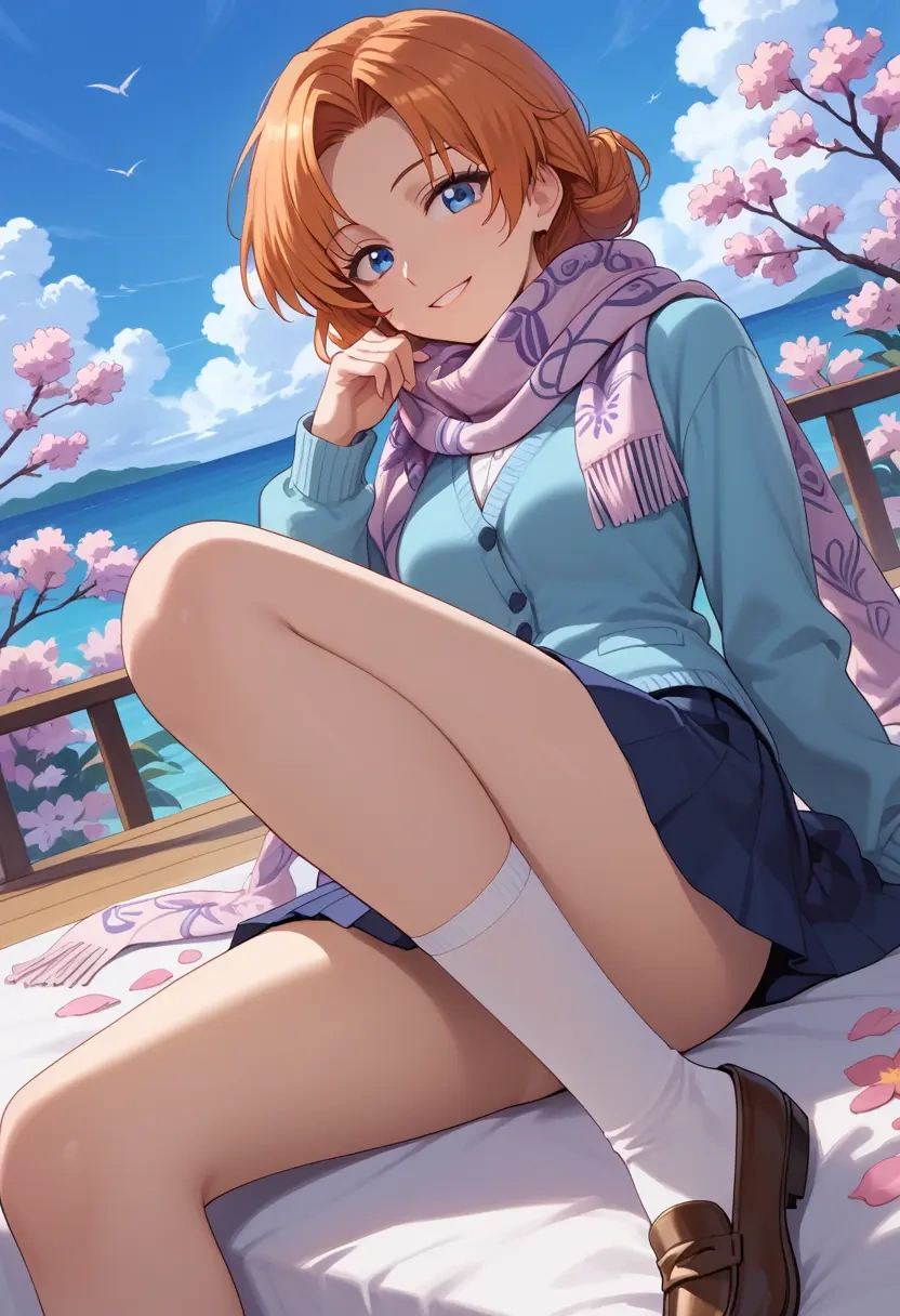 higurashi_no_naku_koro_ni,ryuuguu_rena,spring,student uniform,cardigan  - 