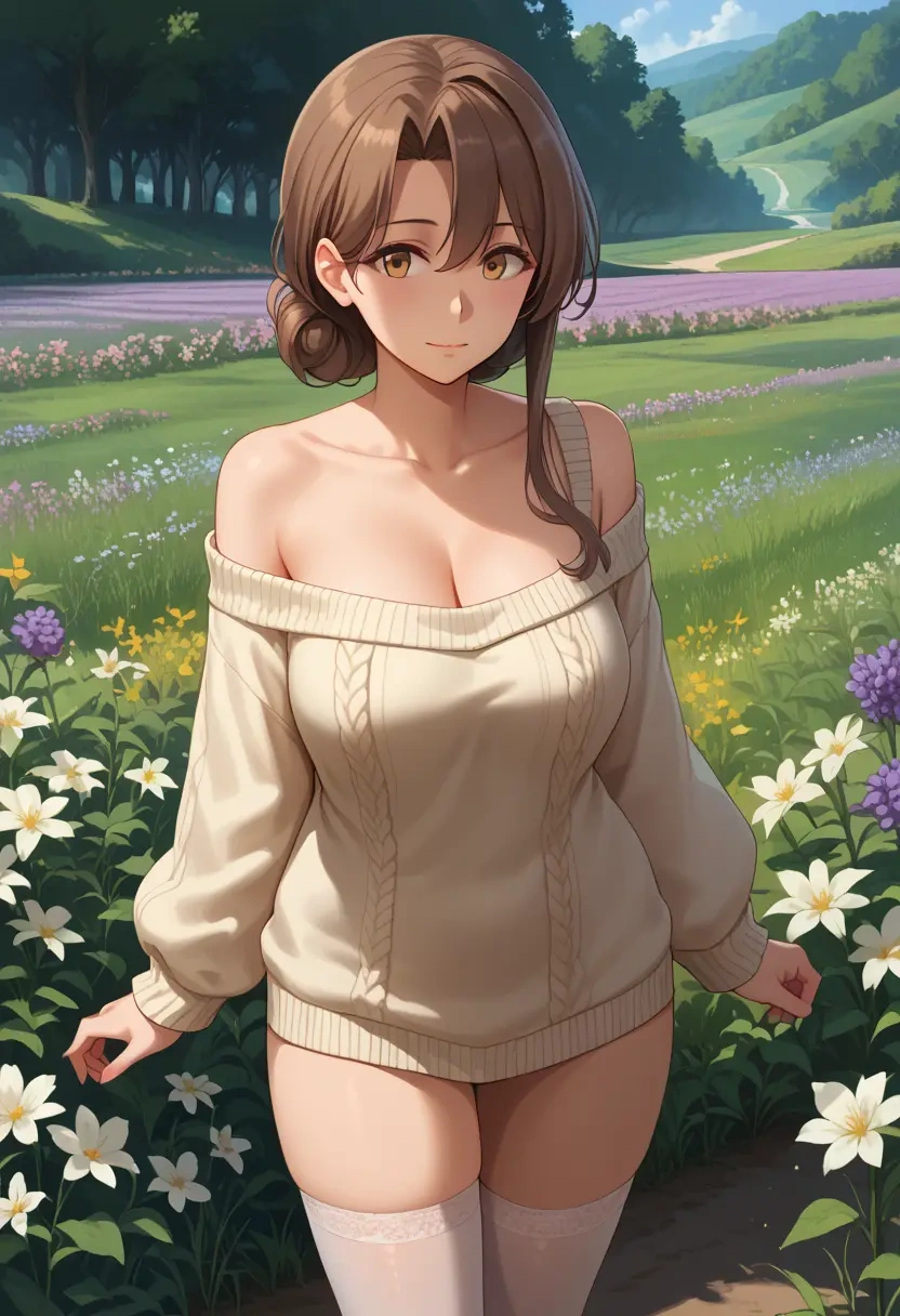 kantai_collection,ryuujou_(kancolle),off-shoulder,sweater  - 