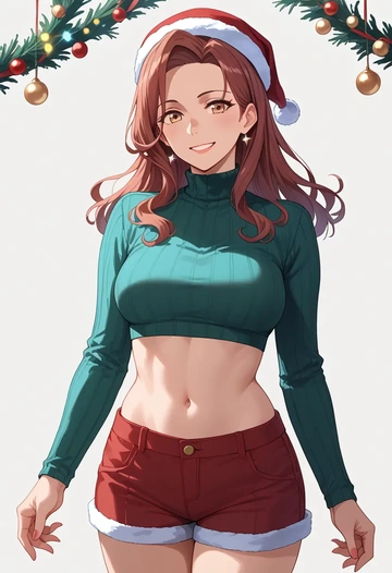 kantai_collection,ryuujou_(kancolle),Christmas,red velvet shorts  - AI generated anime art