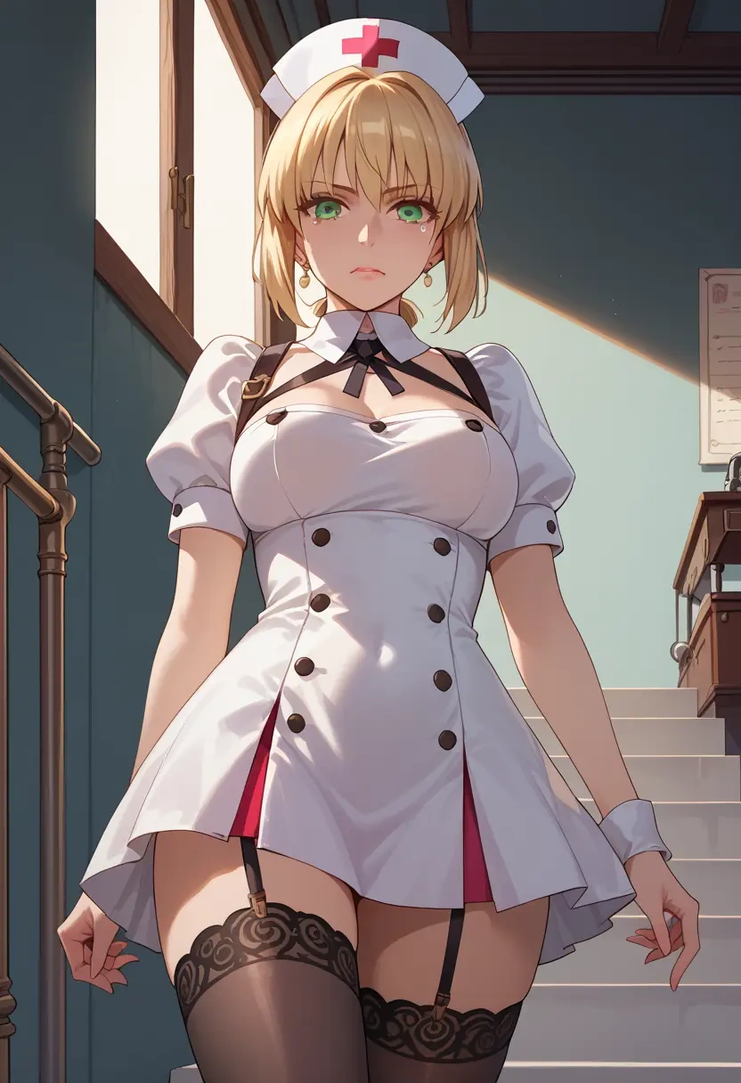 fate_(series),saber,nurse pantyhose,mini skirt, sexy  - 