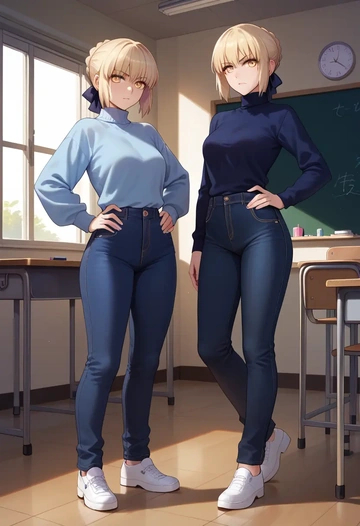 fate_(series),saber_alter,teacher  - AI generated anime art