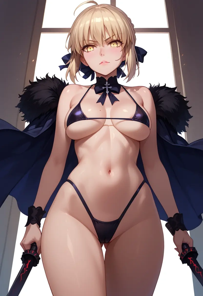 fate_(series),saber_alter,tiny bikini,sexy  - 