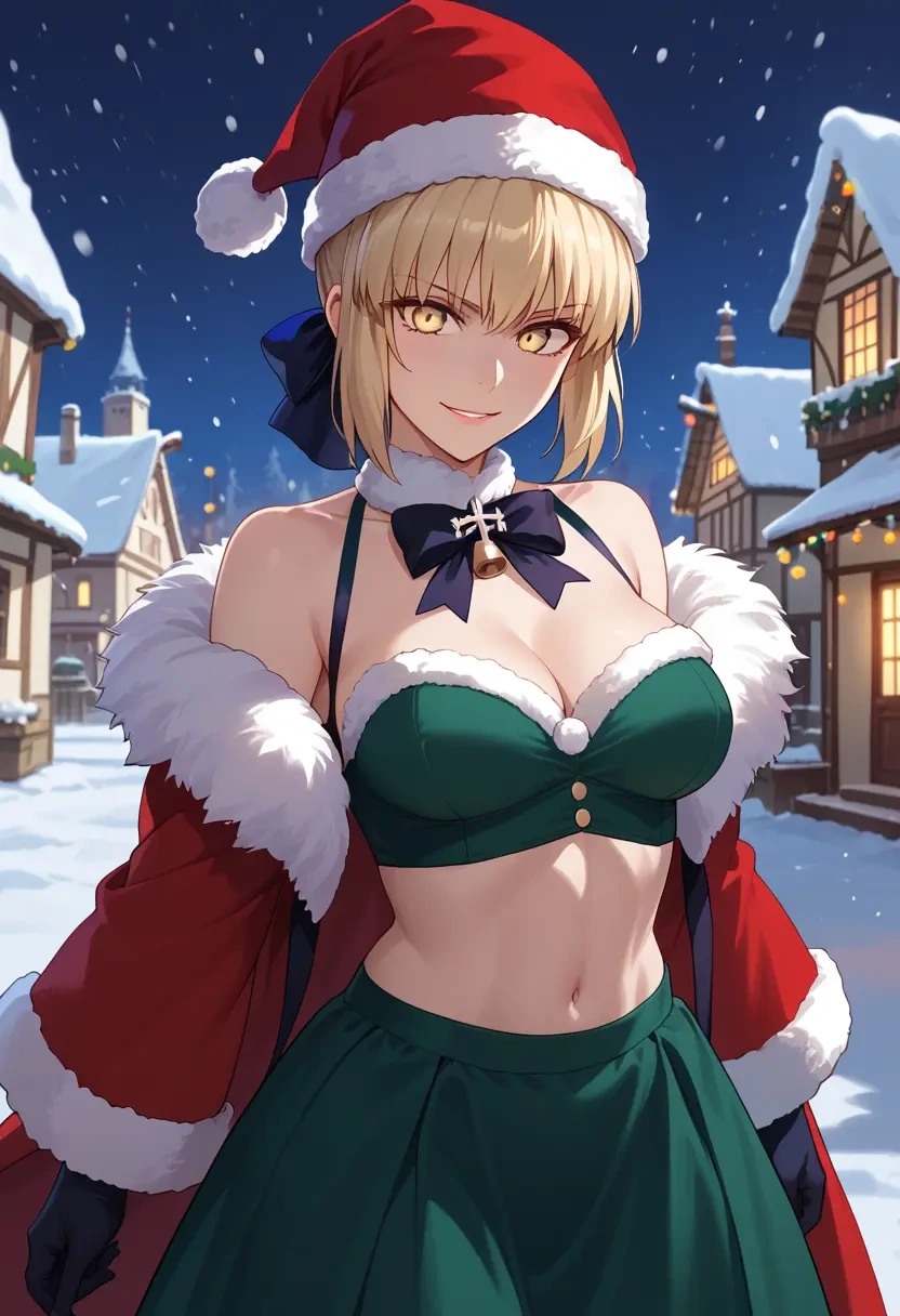 fate_(series),saber_alter,Christmas,dress  - 