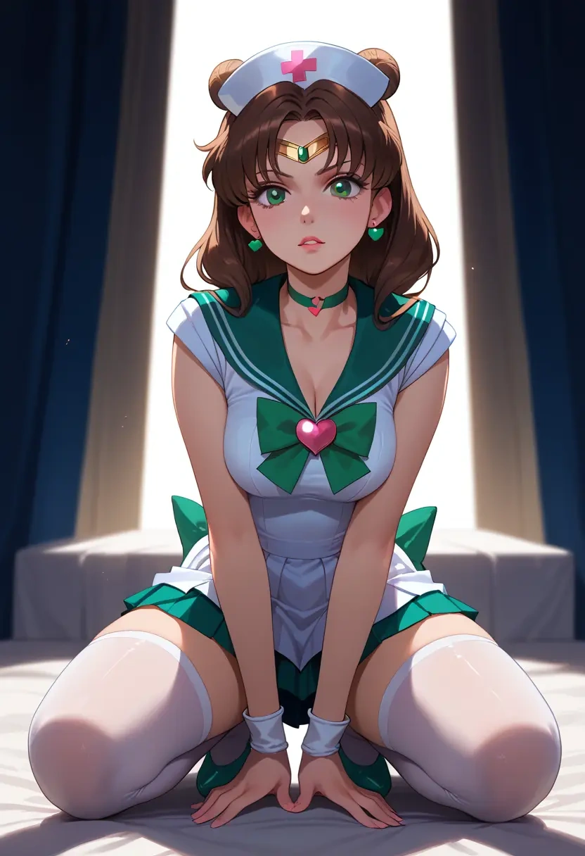 bishoujo_senshi_sailor_moon,sailor_jupiter,nurse,stockings,sexy,panties  - 