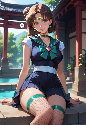 bishoujo_senshi_sailor_moon,sailor_jupiter,secretary,stockings,sexy, panties  - AI generated anime art