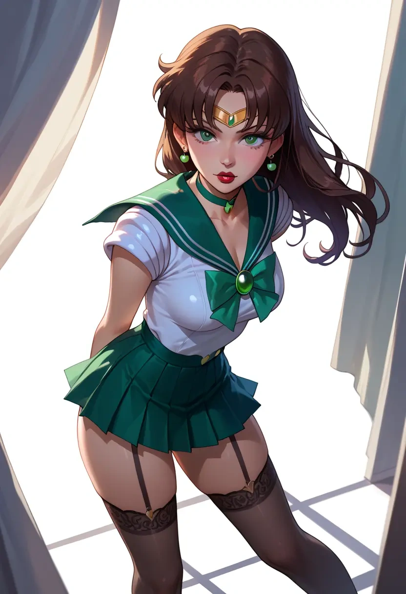 bishoujo_senshi_sailor_moon,sailor_jupiter,secretary,stockings  - 