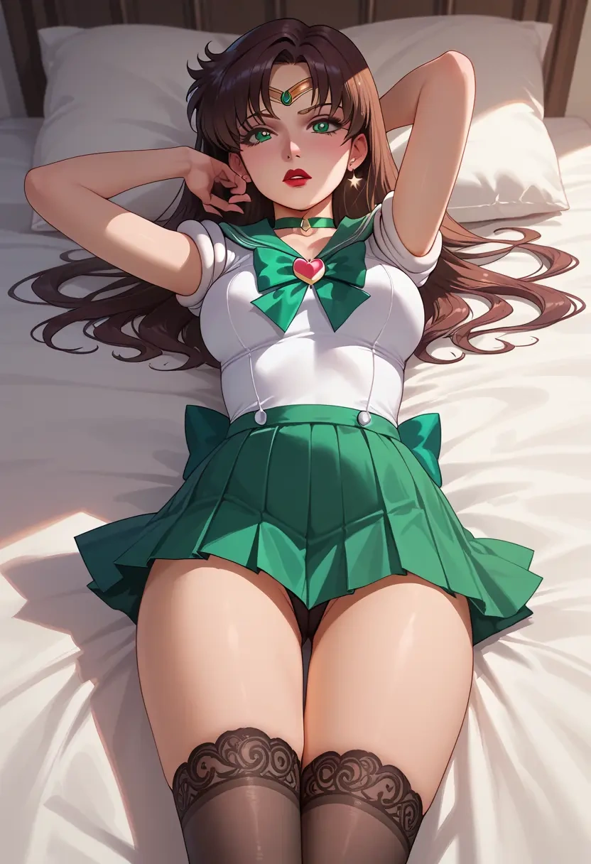 bishoujo_senshi_sailor_moon,sailor_jupiter,secretary,stockings  - 