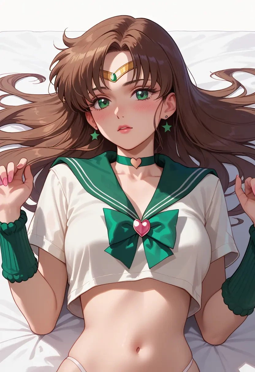 bishoujo_senshi_sailor_moon,sailor_jupiter,hoodie,cropped,high-waisted joggers  - 