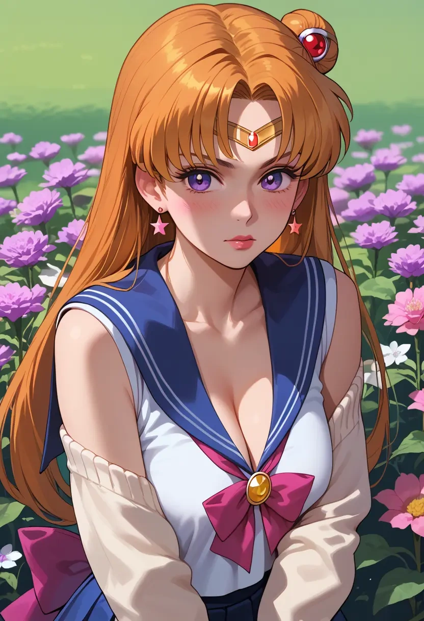 bishoujo_senshi_sailor_moon,sailor_mars,orange,sweater  - 