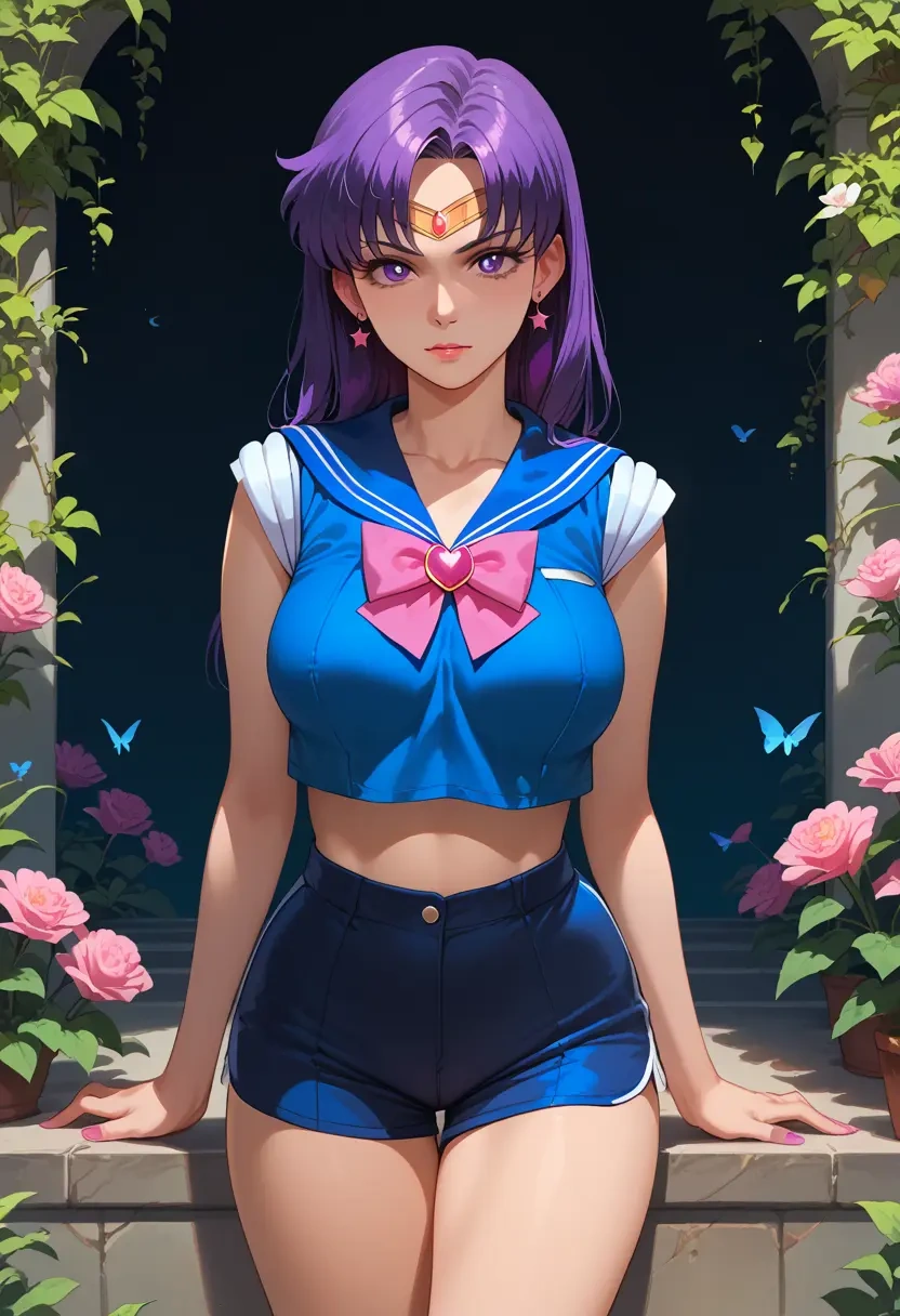 bishoujo_senshi_sailor_moon,sailor_mars,athletic,shorts,sexy  - 