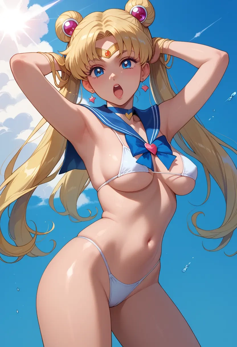 bishoujo_senshi_sailor_moon,sailor_mercury,tiny bikini,sexy  - 