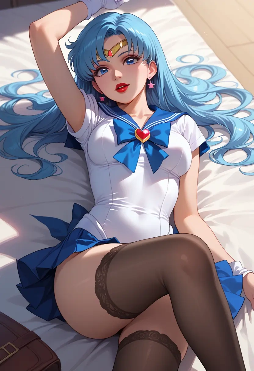 bishoujo_senshi_sailor_moon,sailor_mercury,secretary,stockings  - 