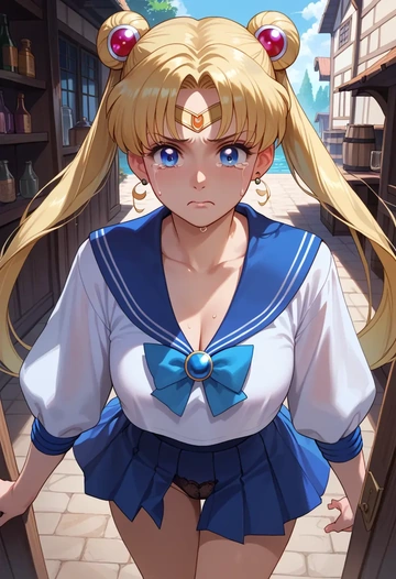 bishoujo_senshi_sailor_moon,sailor_mercury,lingerie,sexy  - AI generated anime art