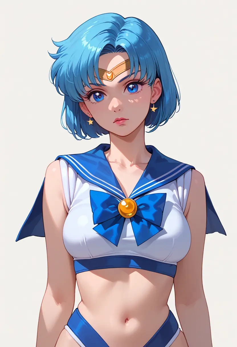 bishoujo_senshi_sailor_moon,sailor_mercury,sports bra,high-waisted leggings  - 