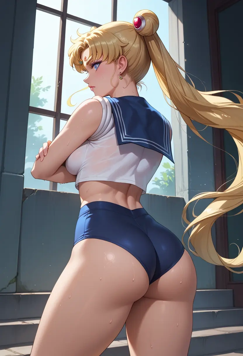 bishoujo_senshi_sailor_moon,sailor_moon,yoga shorts  - 