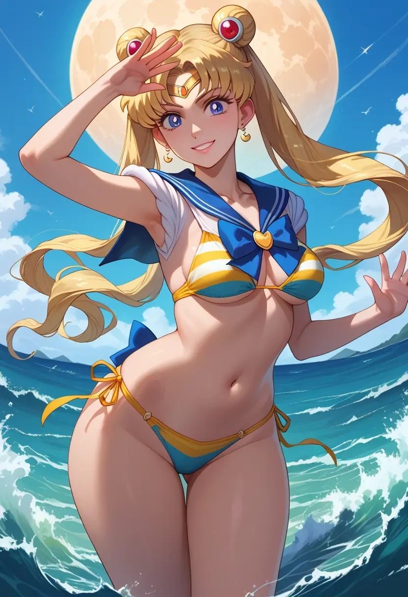 bishoujo_senshi_sailor_moon,sailor_moon,bikini,rainbow-colored,sexy  - 