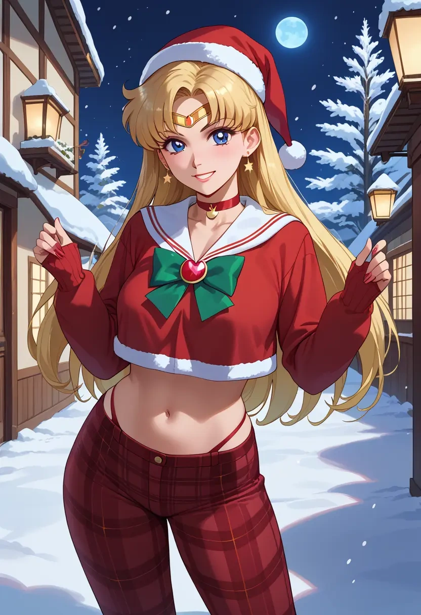 bishoujo_senshi_sailor_moon,sailor_moon,Christmas,plaid trousers  - 