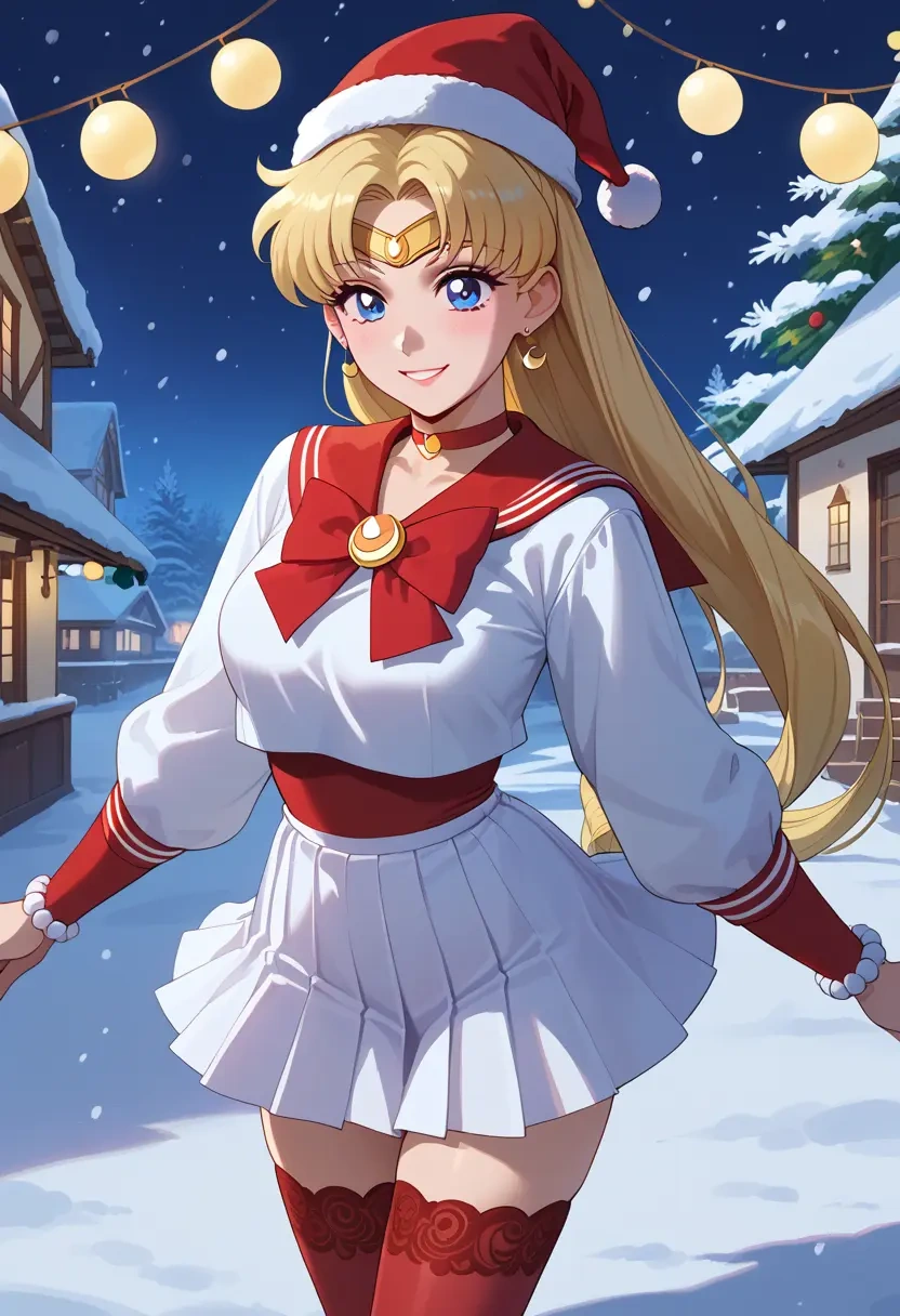 bishoujo_senshi_sailor_moon,sailor_moon,Christmas,sweater dress,stockings  - 