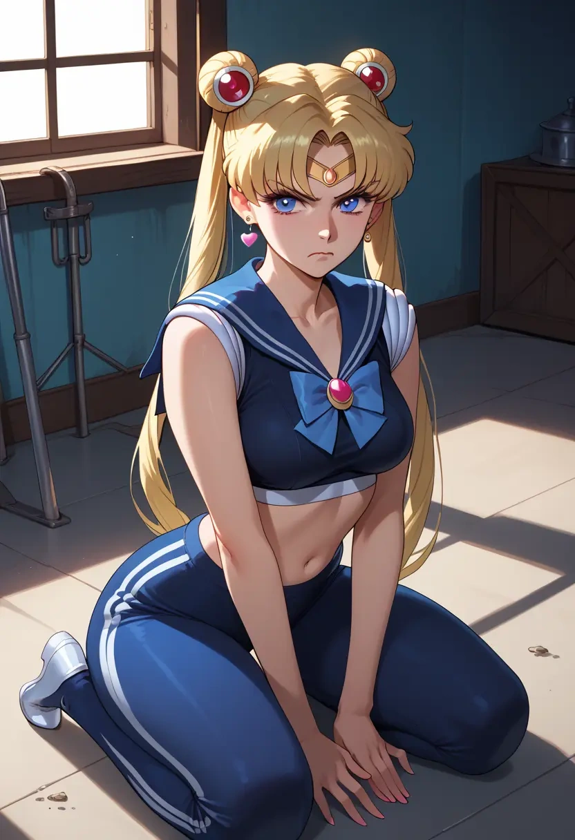 bishoujo_senshi_sailor_moon,sailor_moon,athletic,track suit  - 