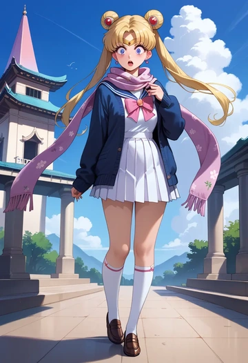 bishoujo_senshi_sailor_moon,sailor_venus,spring,student uniform,cardigan  - AI generated anime art