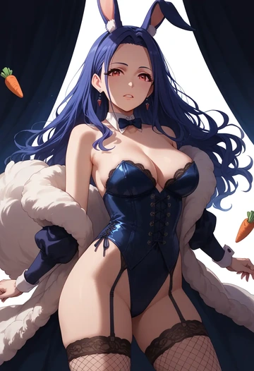 idolmaster,sajo_yukimi,bunny girl, sexy,stockings  - AI generated anime art