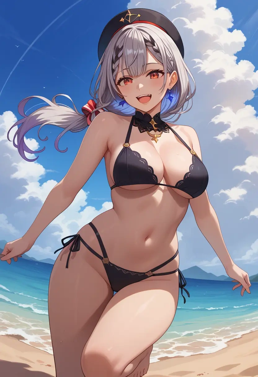 hololive,sakamata_chloe_(1st_costume),black bikini  - 