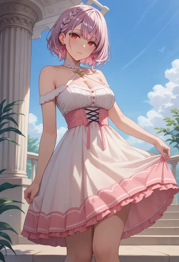 hololive,sakamata_chloe,silk slip dress  - AI generated anime art