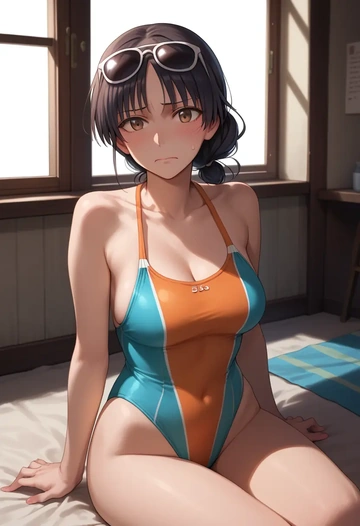 world_witches_series,sakamoto_mio,swimsuit,sexy  - AI generated anime art