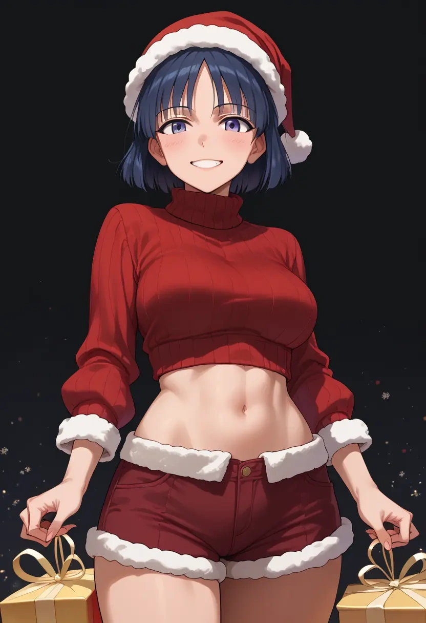 world_witches_series,sakamoto_mio,Christmas,red velvet shorts,turtleneck sweater  - 