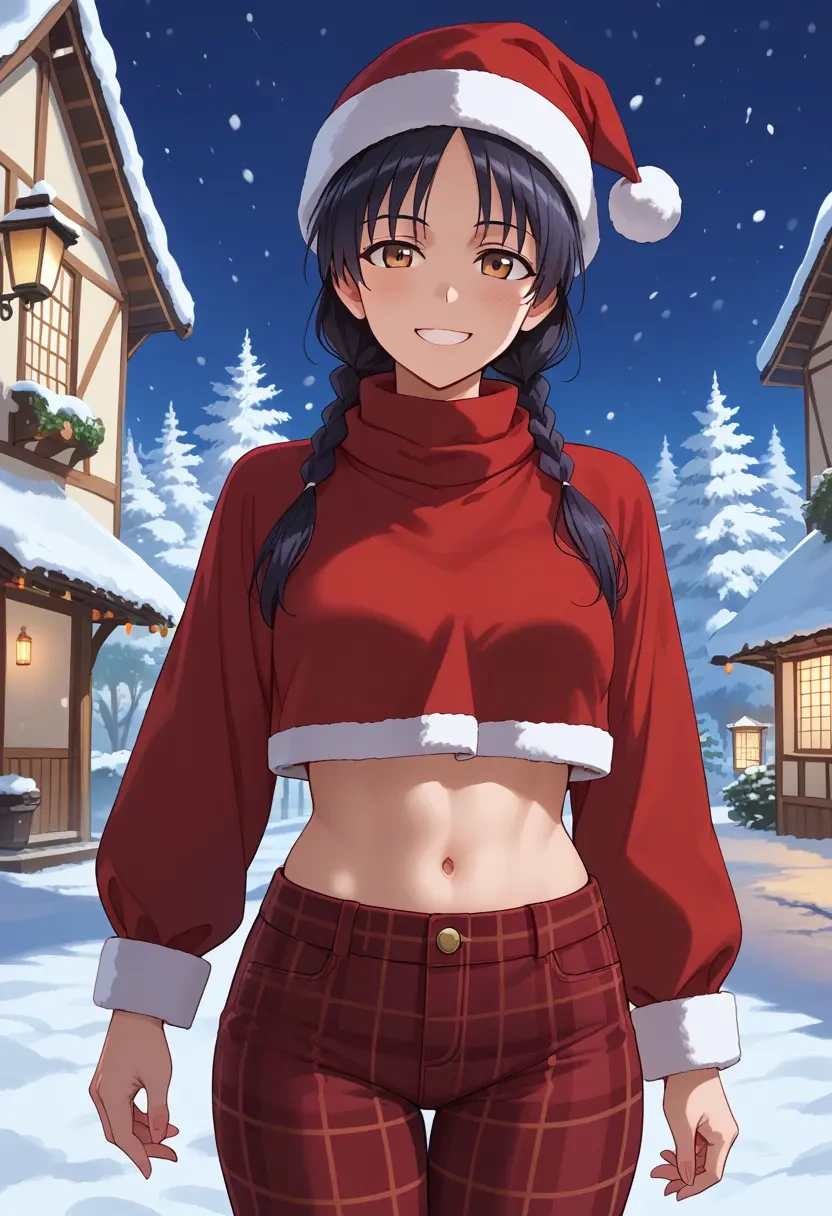 world_witches_series,sakamoto_mio,Christmas,plaid trousers  - 