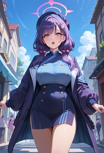 blue_archive,saki_(blue_archive),pajamas  - AI generated anime art