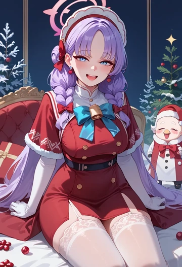 blue_archive,saki_(blue_archive),Christmas,sexy, stockings,  - AI generated anime art