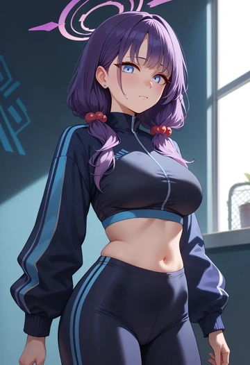 blue_archive,saki_(blue_archive),athletic,track suit  - AI generated anime art