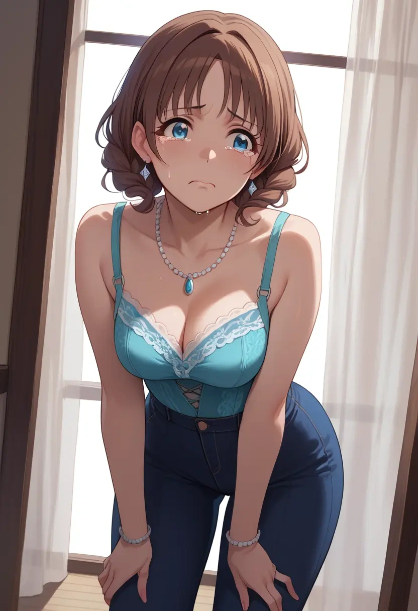 idolmaster,sakuma_mayu,pants,wide-leg,strappy top  - 