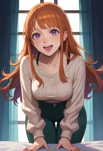 persona,sakura_futaba,sweater  - AI generated anime art