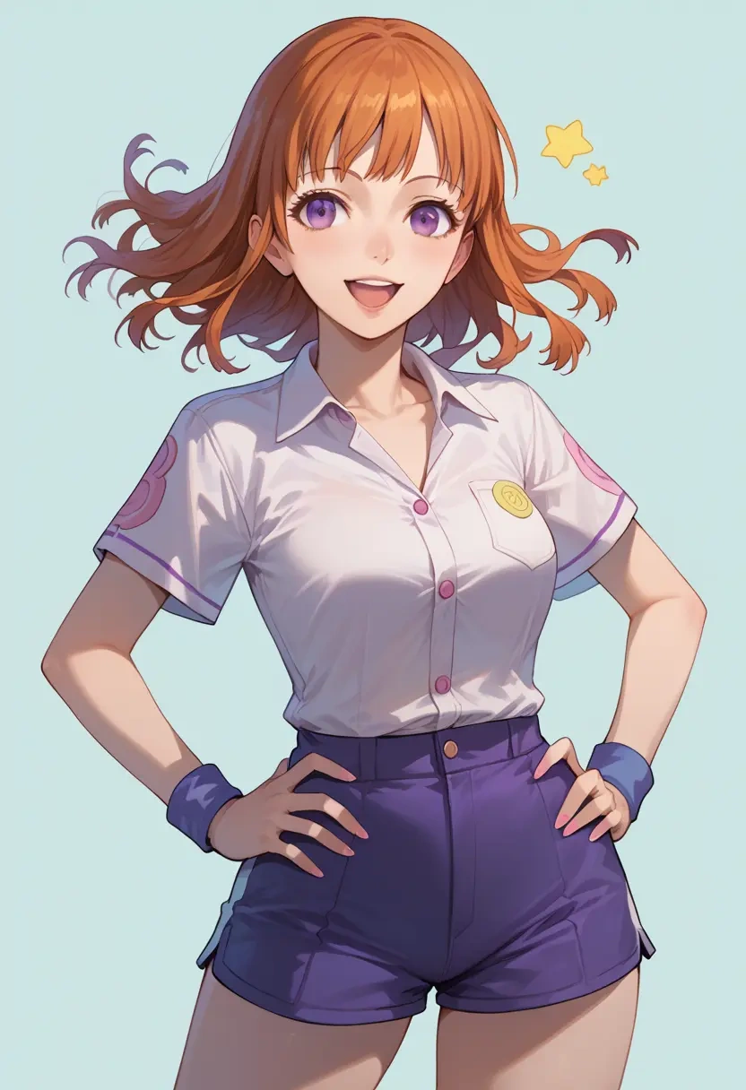 persona,sakura_futaba,tennis polo,skort  - 