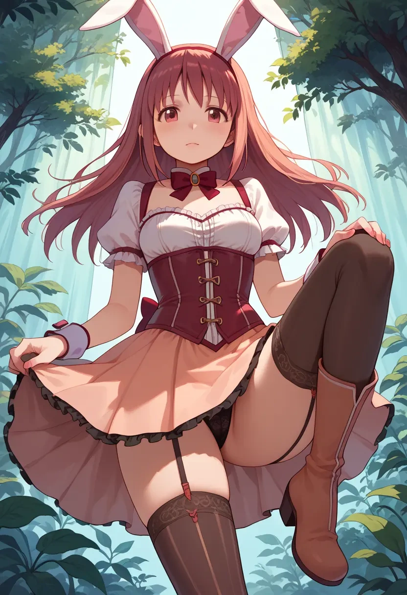 mahou_shoujo_madoka_magica,sakura_kyoko,bunny girl  - 