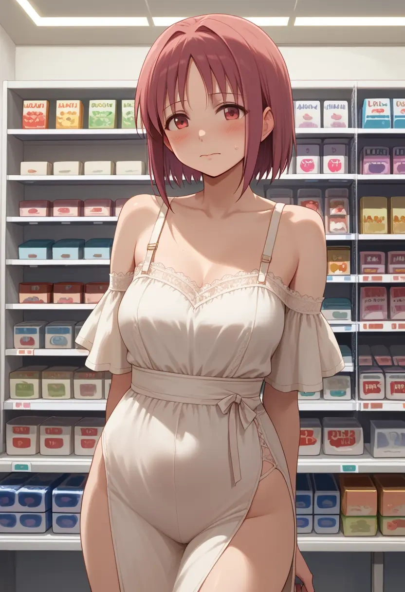 mahou_shoujo_madoka_magica,sakura_kyoko,silk slip dress  - 