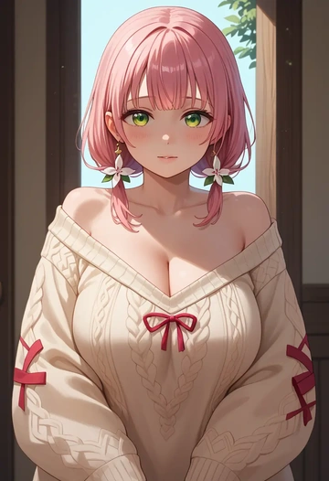 hololive,sakura_miko_(1st_costume),sweater  - AI generated anime art