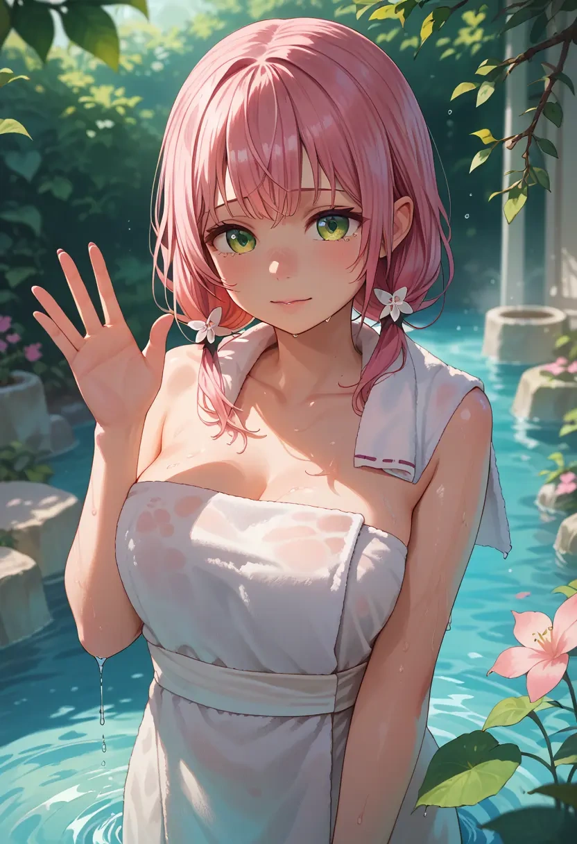 hololive,sakura_miko,towel,sexy  - 