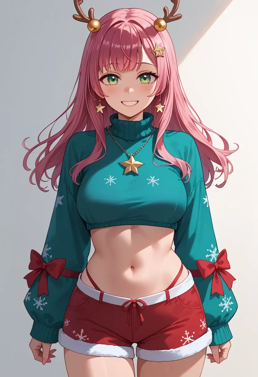 hololive,sakura_miko,Christmas,red velvet shorts  - 