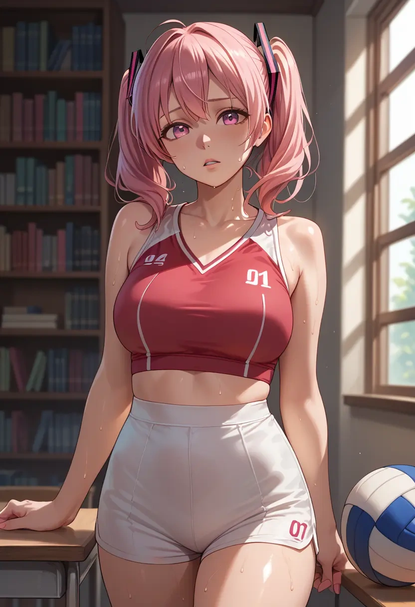 vocaloid,sakura_miku,volleyball uniform  - 