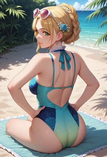 idolmaster,sakurai_momoka,swimsuit,sexy  - AI generated anime art