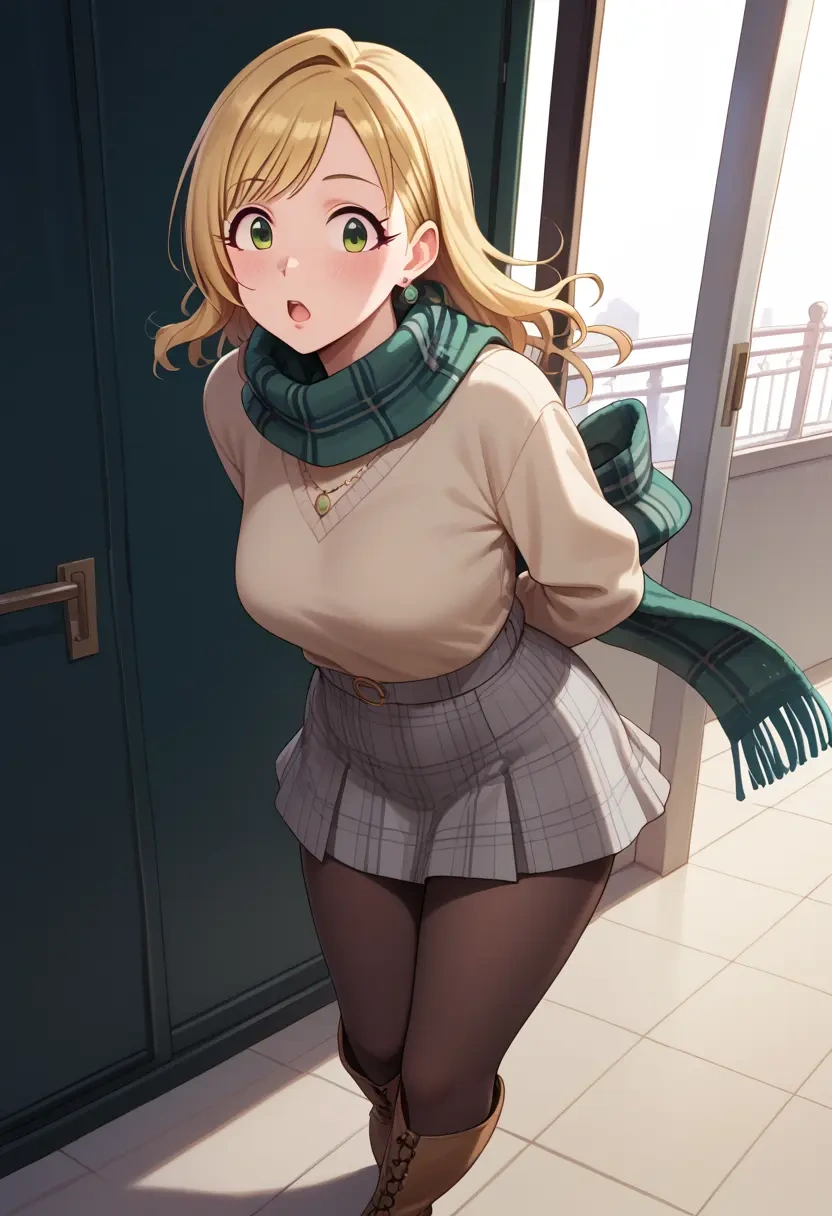 idolmaster,sakurai_momoka,winter,student uniform,fur-lined parka  - 