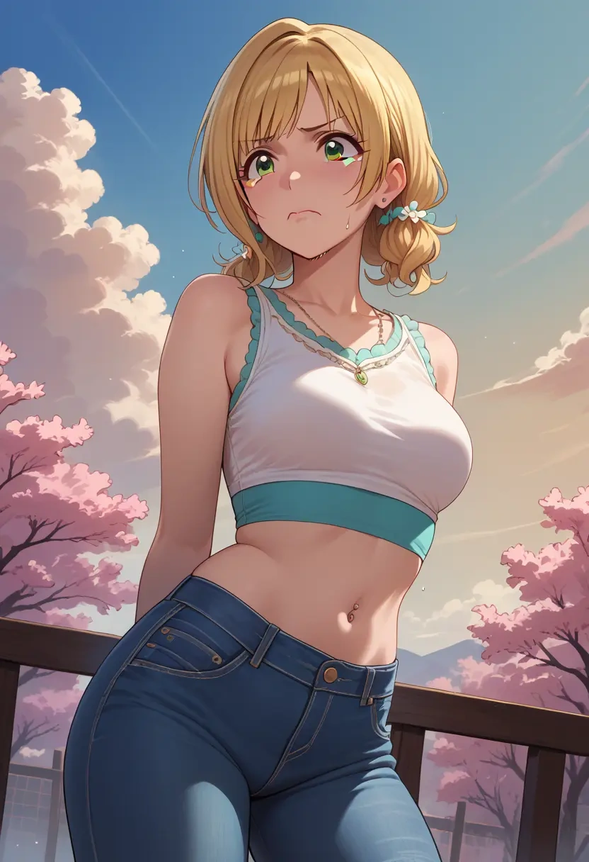 idolmaster,sakurai_momoka,crop top  - 